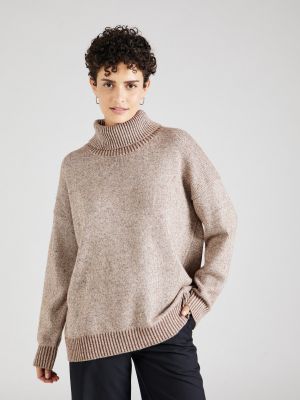 Pikčasti pulover Soft Rebels rjava