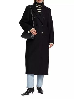 Шерстяное пальто TotÊme черное