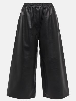 Кожаные брюки Loewe черные