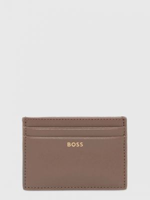 Beżowy portfel skórzany Boss