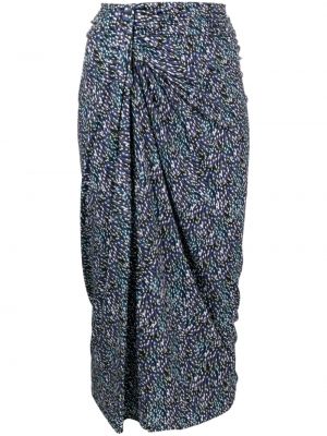 Midi φούστα με σχέδιο Marant Etoile μπλε