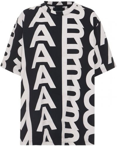 Bavlnené tričko s potlačou Marc Jacobs čierna