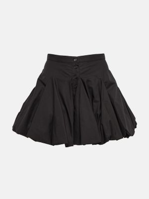 Bavlněné mini sukně s vysokým pasem Alaã¯a černé