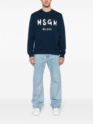 Sweatshirt mit print Msgm blau