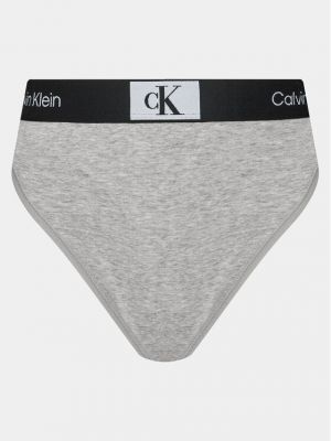 Braziliškos kelnaitės aukštu liemeniu Calvin Klein Underwear pilka
