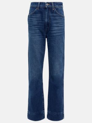 Højtaljet straight jeans Re/done blå