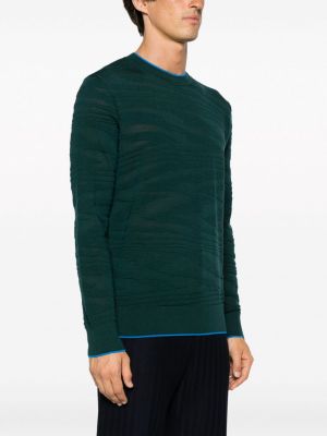 Žakárový vlněný svetr Missoni zelený