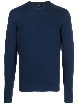 Kašmira džemperis ar apaļu kakla izgriezumu Drumohr zils