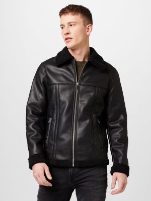 Usnjena jakna Burton Menswear London črna