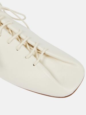 Usnjene brogue čevlji Lemaire bela