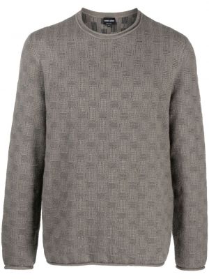 Pull en tricot Giorgio Armani gris