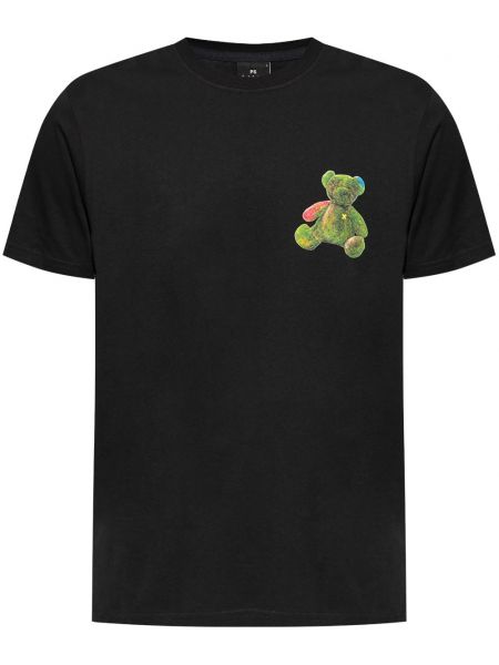T-shirt aus baumwoll mit print Ps Paul Smith schwarz
