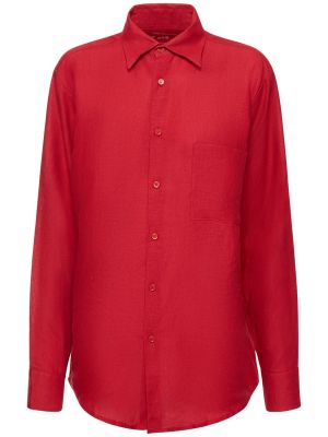 Camisa de lino Lido rojo