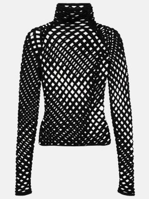 Džemperis ar augstu apkakli Alaã¯a melns