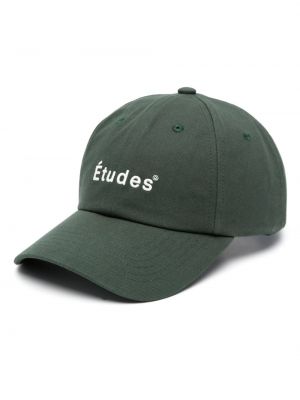 Cappello con visiera ricamato Etudes verde