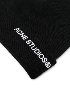 Haftowana czapka wełniana Acne Studios