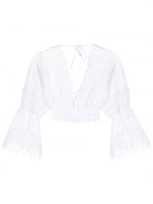 Блуза с дантела Charo Ruiz Ibiza бяло