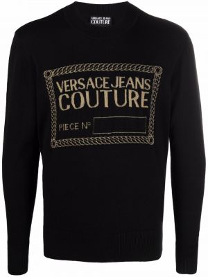 Sudadera de punto Versace Jeans Couture negro