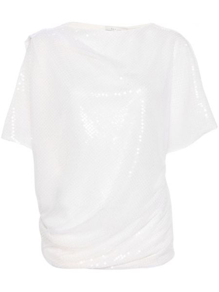 Μπλούζα με παγιέτες Rev λευκό