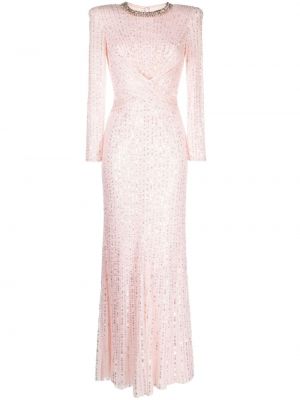 Maksi haljina sa šljokicama Jenny Packham ružičasta