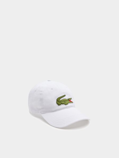 Бавовняна кепка Lacoste біла