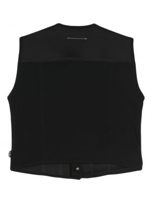 Krepová vesta bez rukávů Mm6 Maison Margiela černá