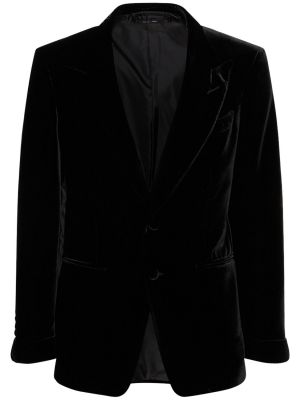 Viskózové sametové sako Tom Ford černé