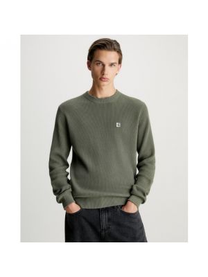 Jersey de algodón de tela jersey Calvin Klein Jeans verde