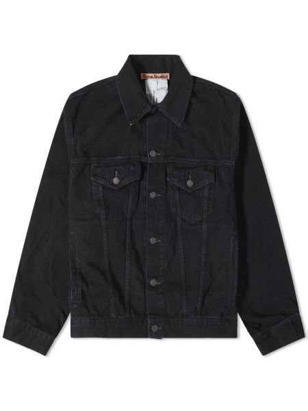 Джинсовая куртка свободного кроя Acne Studios черная