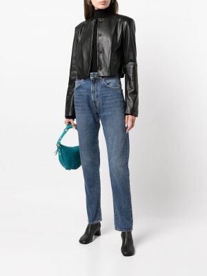 Straight fit džíny s vysokým pasem Loulou Studio modré