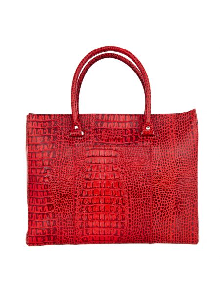 Красная сумка шоппер Sergio Belotti