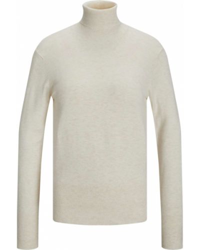 Меланжов пуловер Jjxx бяло