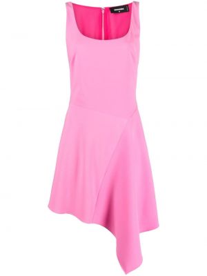 Асиметрична коктейлна рокля без ръкави Dsquared2 Розово