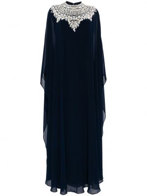 Φόρεμα με χάντρες Badgley Mischka μπλε