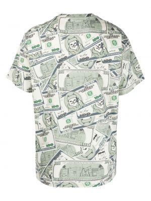 Bavlněné tričko s potiskem Ripndip zelené