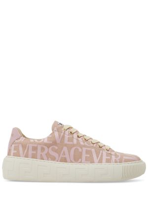 Pamut sneakers Versace bézs