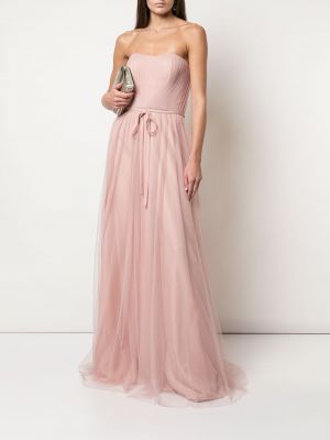 Sukienka wieczorowa tiulowa Marchesa Notte różowa