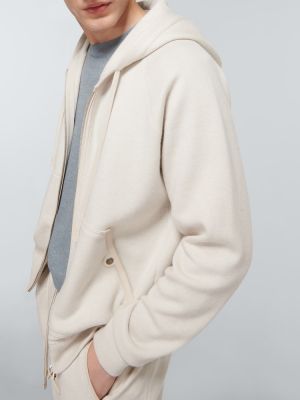 Sudadera con capucha de cachemir con estampado de cachemira Tom Ford beige