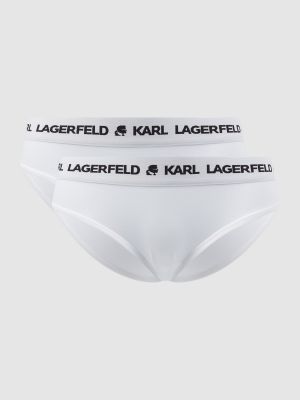 Biustonosz z lyocellu Karl Lagerfeld biały