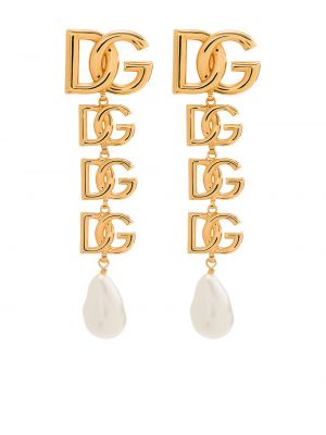 Auskarai su perlais Dolce & Gabbana auksinė