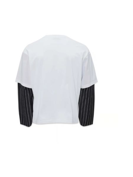 Camiseta con bordado de algodón Jw Anderson blanco