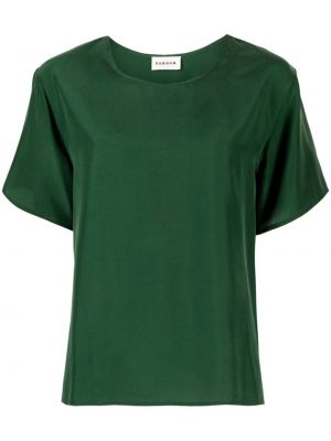 Jedwabna koszulka Parosh zielona
