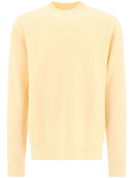 Gyapjú hosszú pulóver Jil Sander sárga