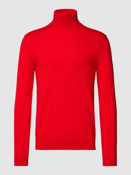Dzianinowy sweter Hugo czerwony