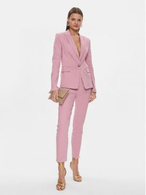 Slim fit kalhoty Pinko růžové