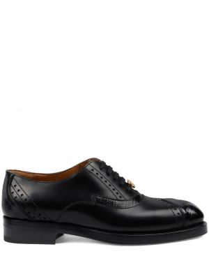 Pantofi oxford cu șireturi din dantelă Gucci negru