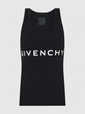 Чорний топ з принтом Givenchy