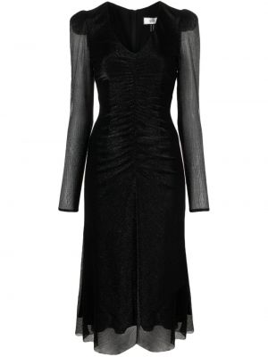 Priehľadné koktejlkové šaty Nissa čierna