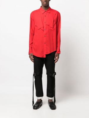 Asymmetrische hemd Sulvam rot