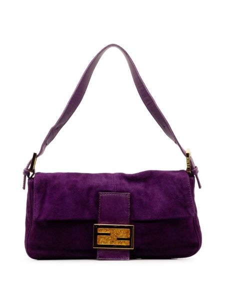 Szarvasbőr bagett táska Fendi Pre-owned lila
